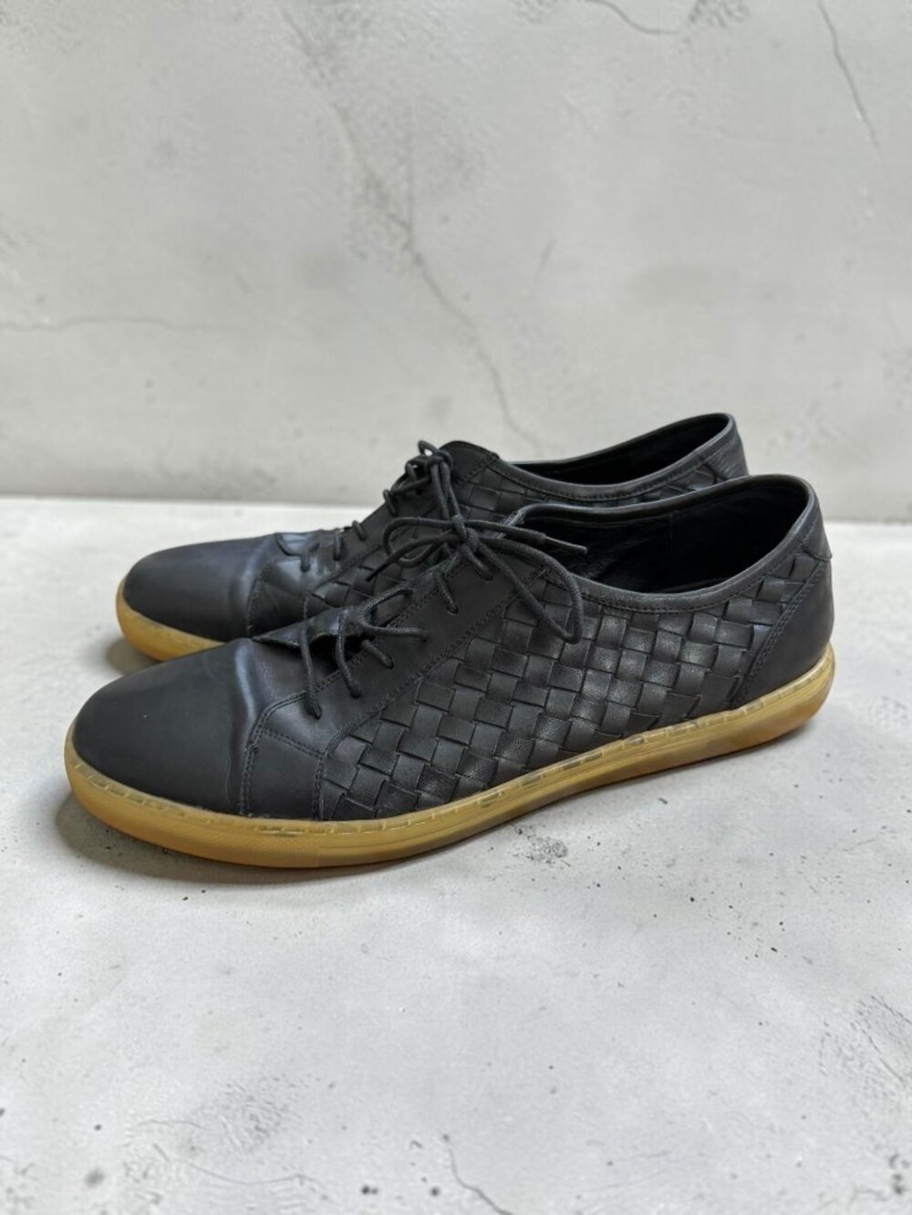 ZANZARA Men’s Black Woven Lace Up Sneakers Size 11
